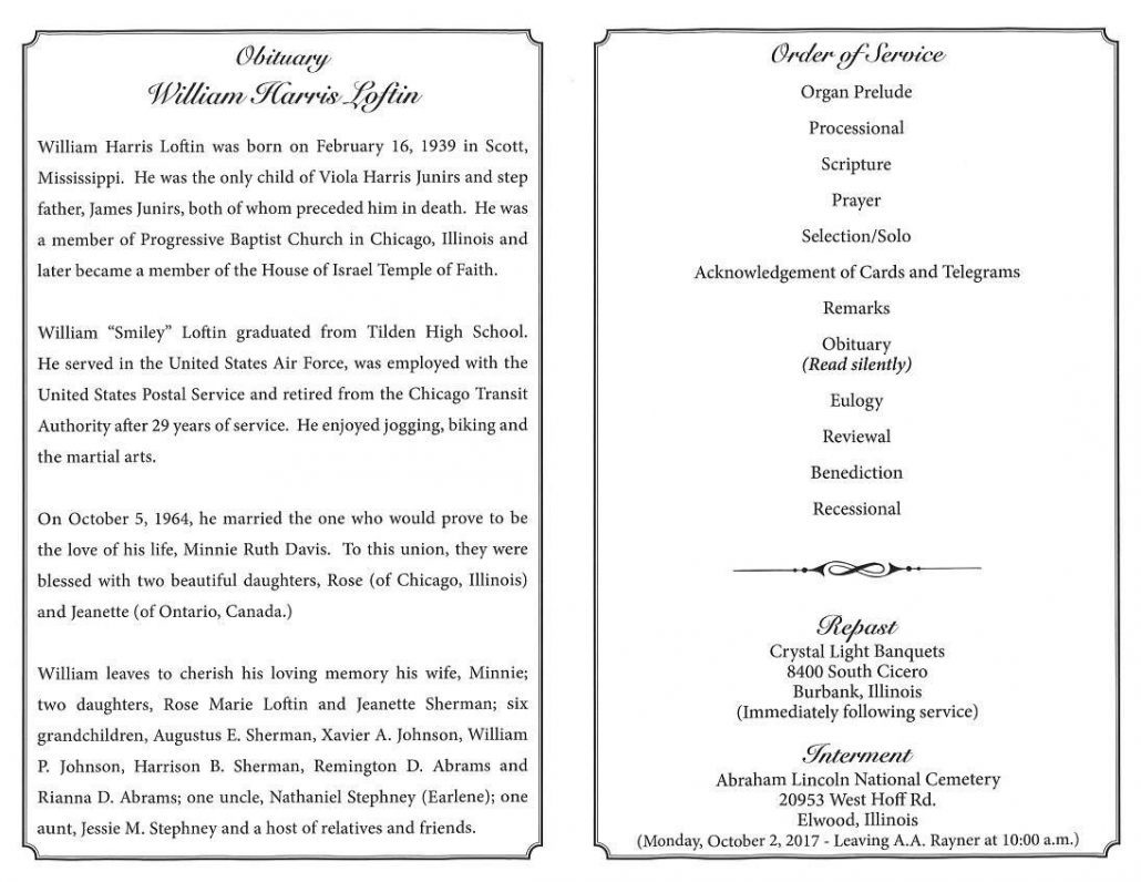 William H Loftin Obituary | AA Rayner and Sons Funeral Homes