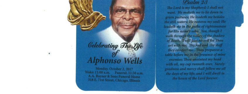 Alphonso Wells Obituary