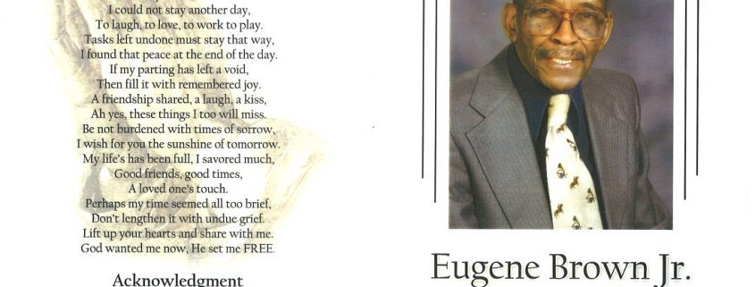 Eugene Brown Jr Obituary