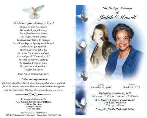 Judith C Powell Obituary