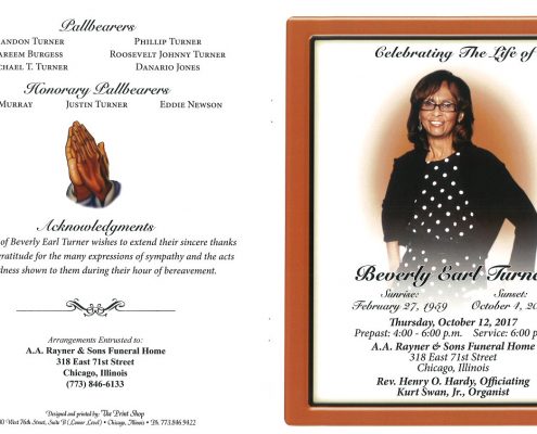 Beverly Earl Turner Obituary