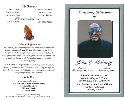 John L McCarty Obituary