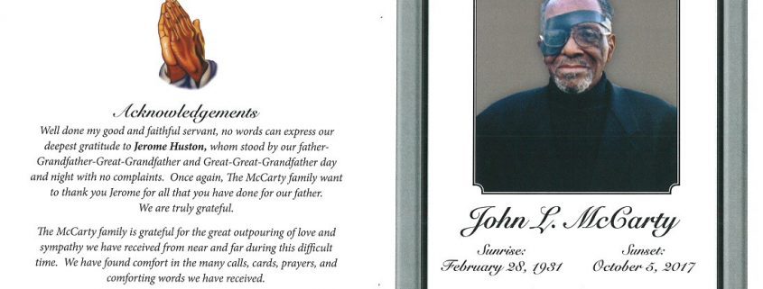 John L McCarty Obituary