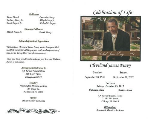 Cleveland James Peavy Obituary