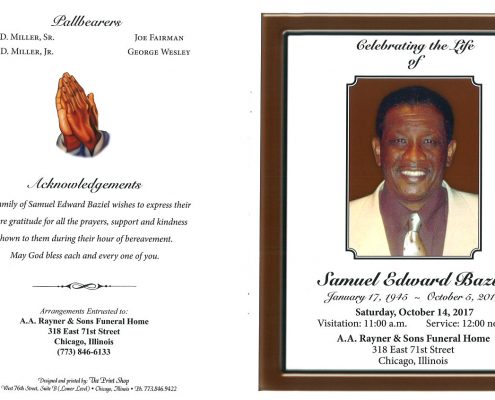 Samuel Edward Bazile Obituary