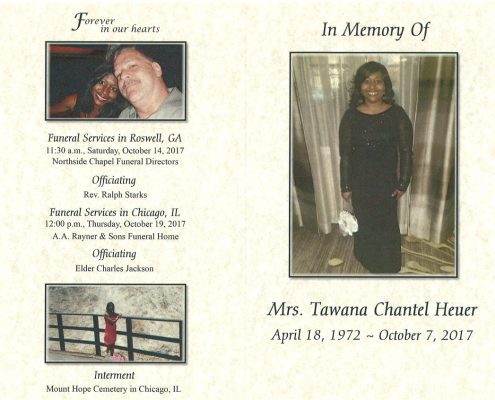 Mrs Tawana Chantel Heuer Obituary