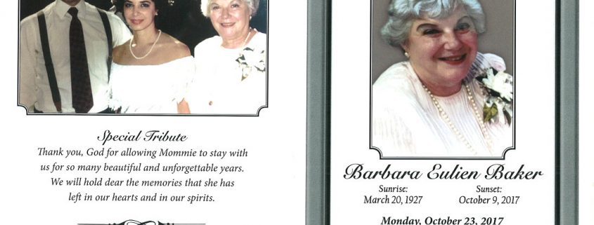 Barbara Eulien Baker Obituary