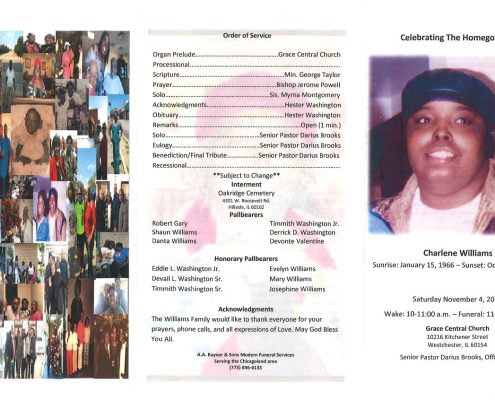 Charlene Williams Obituary