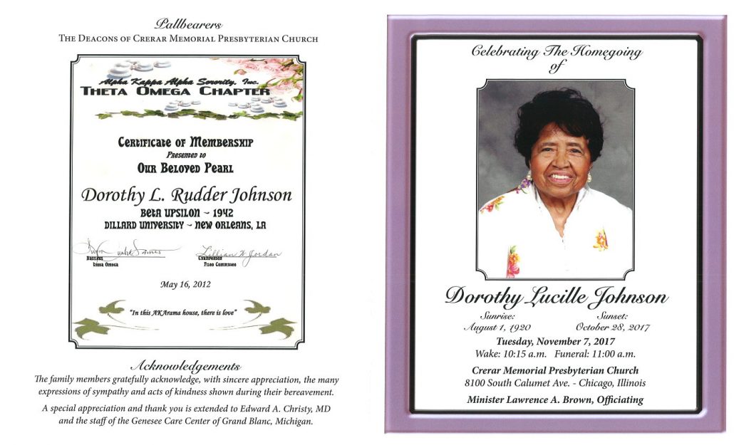 Dorothy Lucille Johnson Obituary