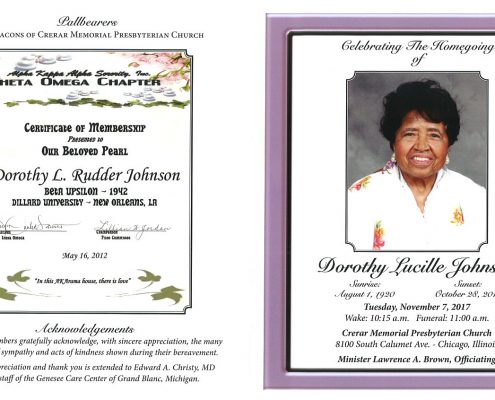 Dorothy Lucille Johnson Obituary