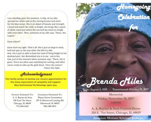 Brenda Miles Obituary