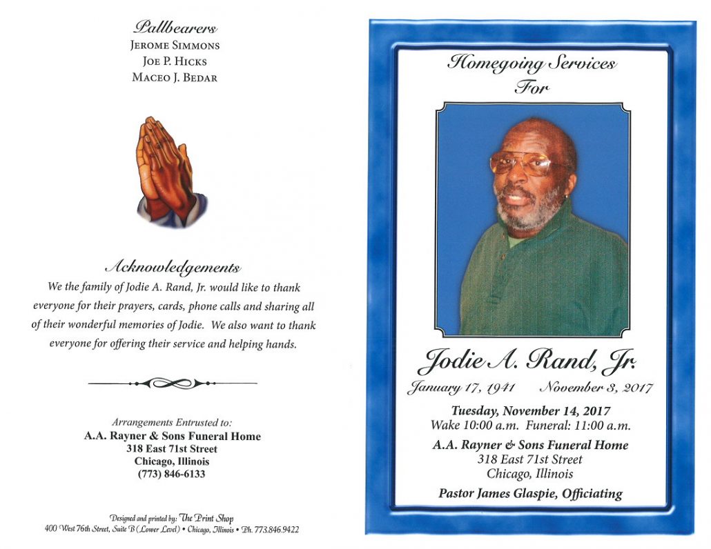 Jodie A Rand Jr Obituary