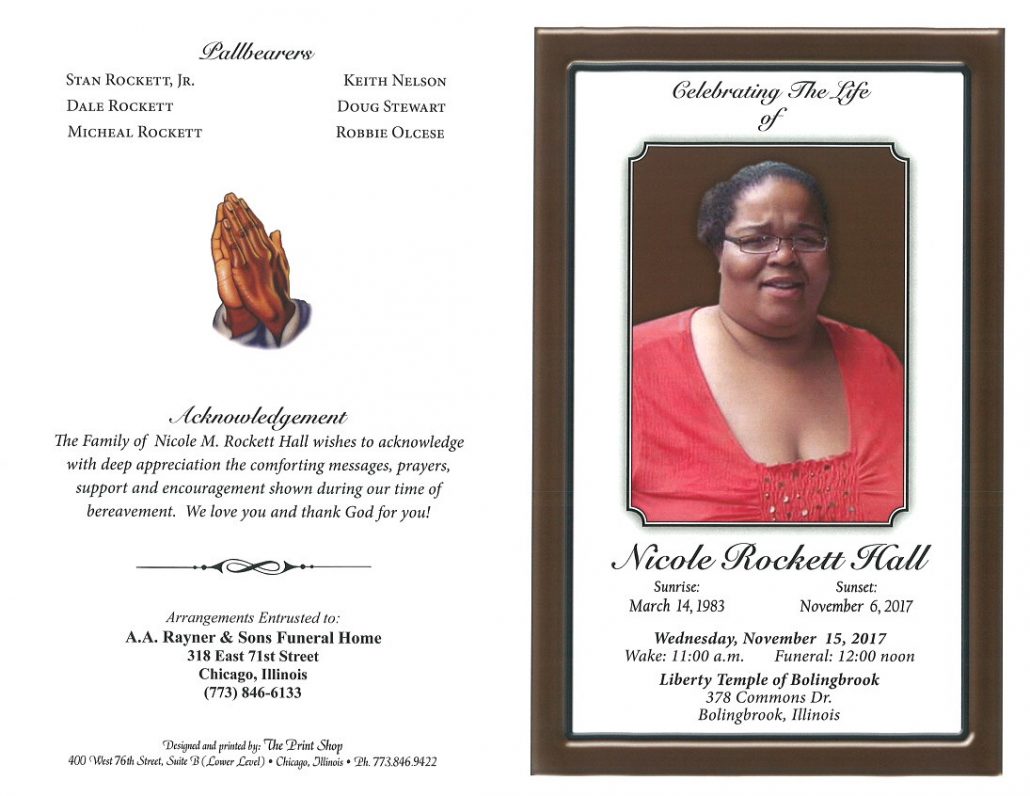 NIcole Rockett Hall Obituary