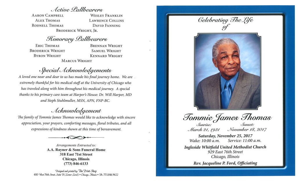 Tommie James Thomas Obituary