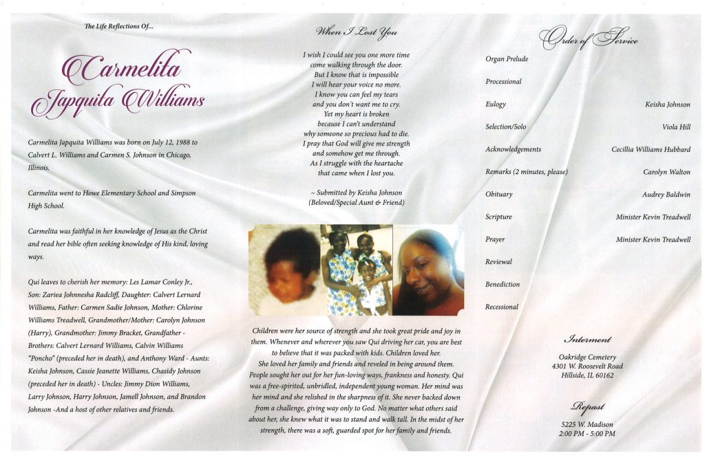 Carmelita Japquita Williams Obituary