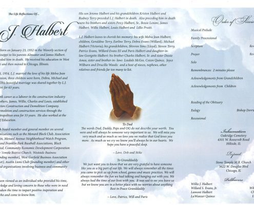 L J Halbert Obituary