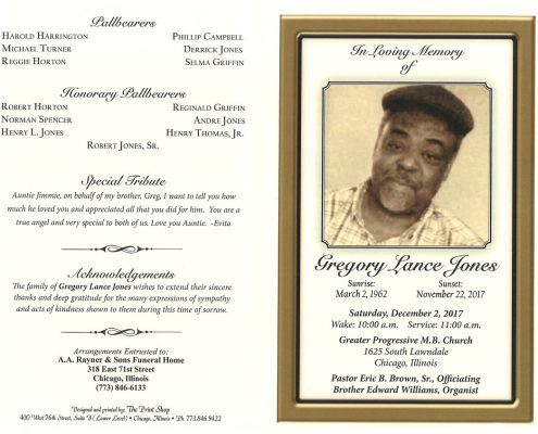 Gregory Lance Jones Obituary