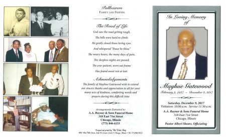 Mayhue Gatewood Obitaury | AA Rayner and Sons Funeral Homes