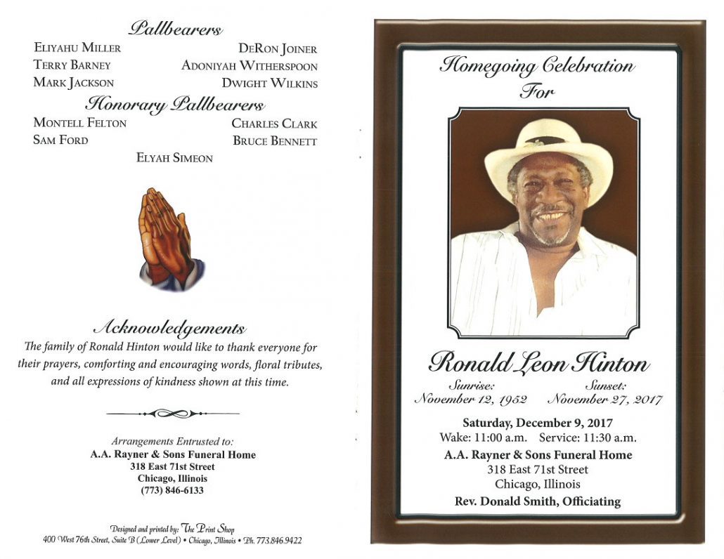 Ronald Leon Hinton Obituary