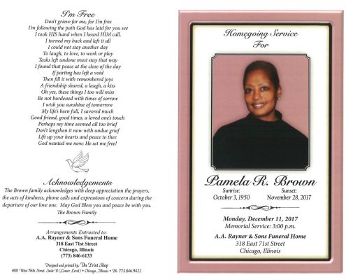 Pamela R Brown Obituary