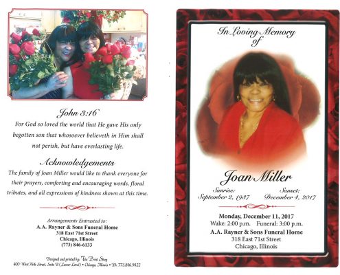 Joan Miller Obituary