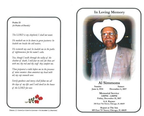 Al Simmons Obituary