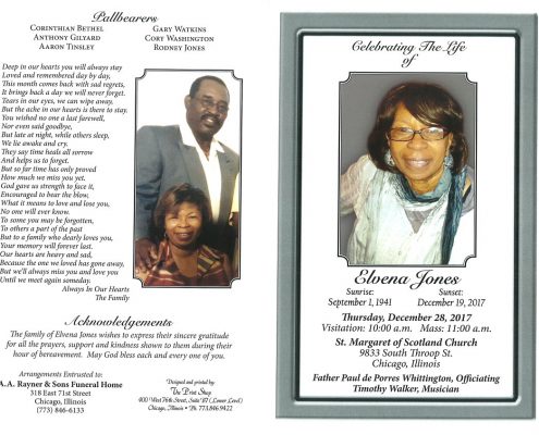 Elvena Jones Obituary