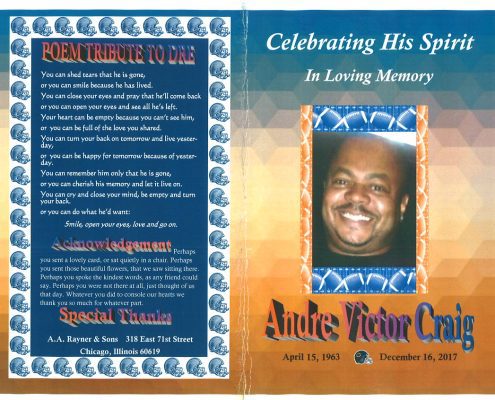 Andre Victor Craig Obituary