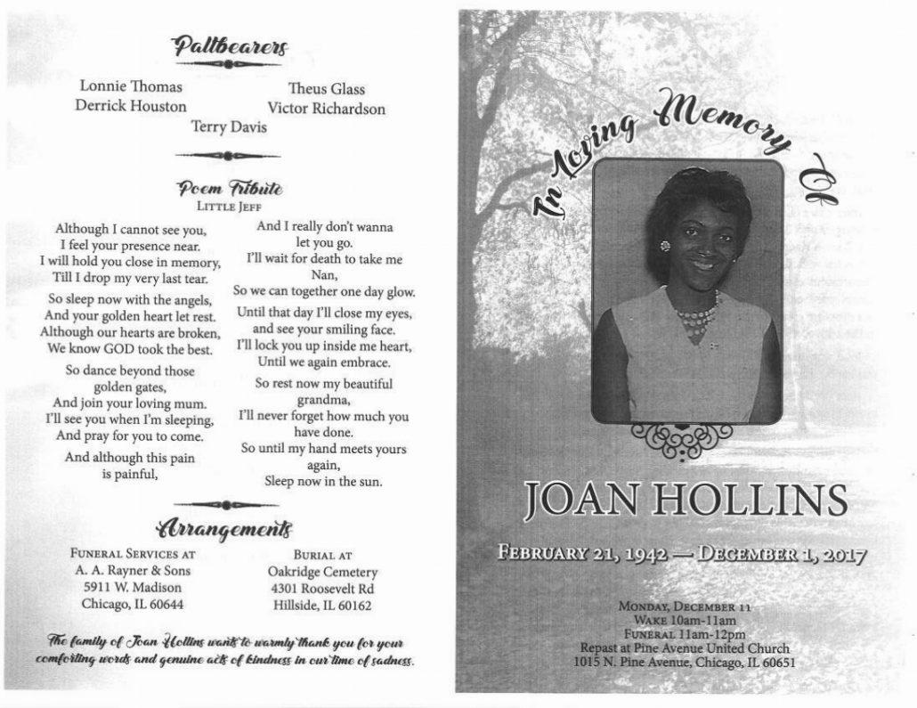Joan Hollins Obituary