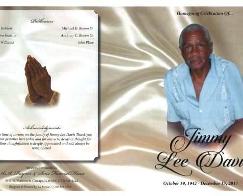 Jimmy Lee Davis Obituary