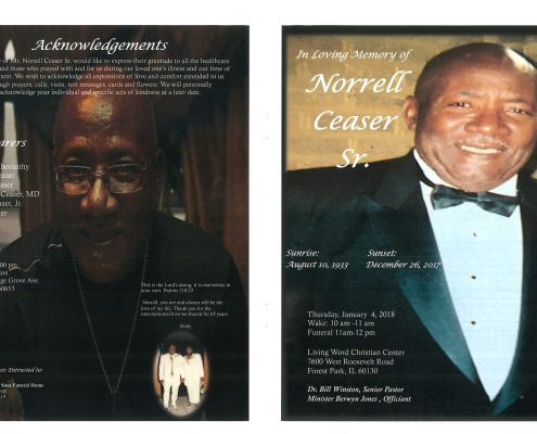 Norrell Ceaser Sr Obituary