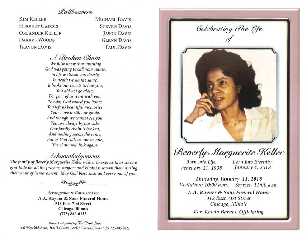 Beverly Marguerite Keller Obituary