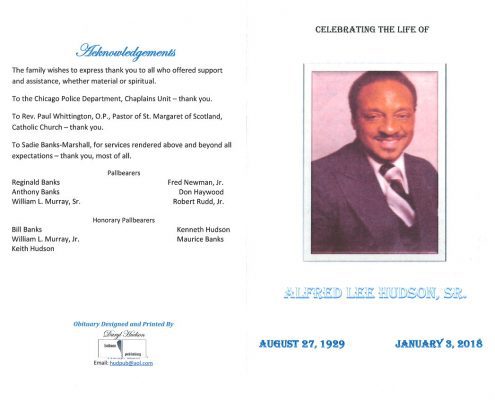 Alfred Lee Hudson Sr Obituary