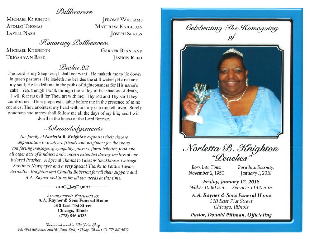 Norletta B Knighton Obituary