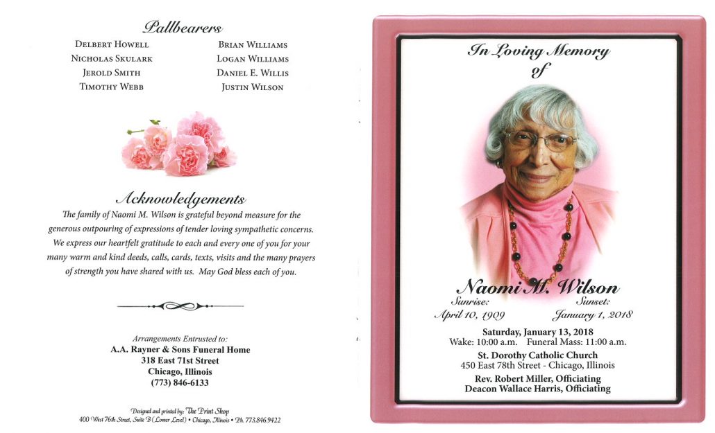 Naomi M Wilson Obituary