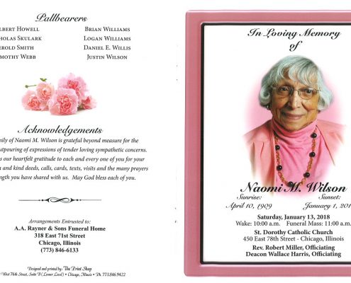 Naomi M Wilson Obituary