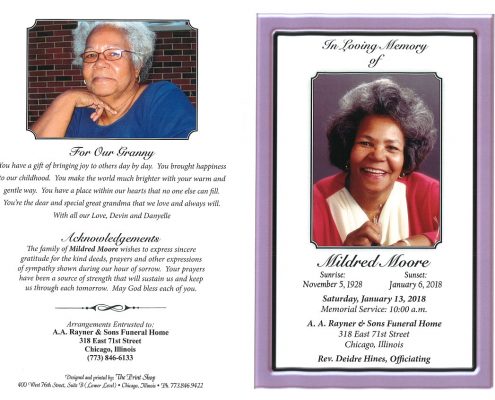 Mildred Moore Obituary