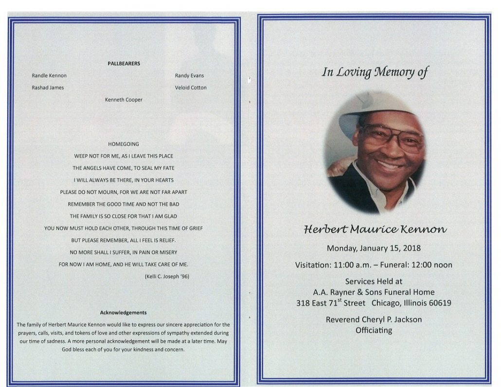 Herbert Maurice Kennon Obituary