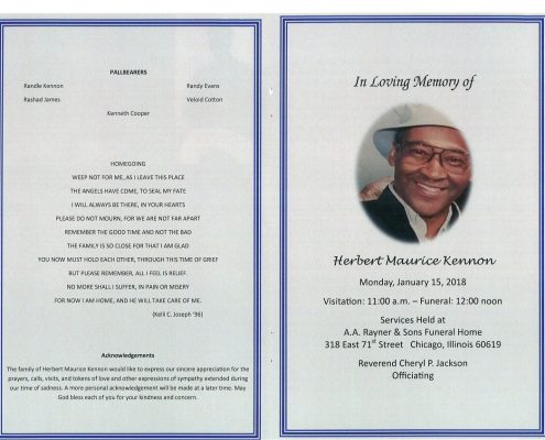 Herbert Maurice Kennon Obituary