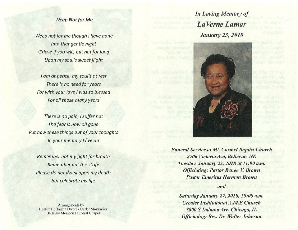 Laverne Lamar Obituary