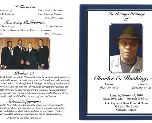 Charles E Rushing Sr Obituary