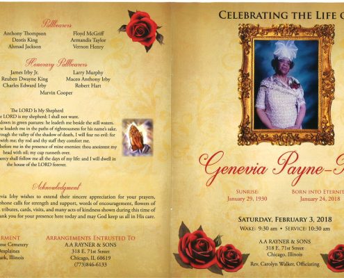 Genevia Payne Irby Obituary