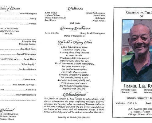 Jimmie Lee Ross Obituary