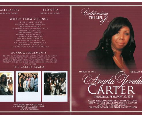 Angela Jeveda Carter Obituary