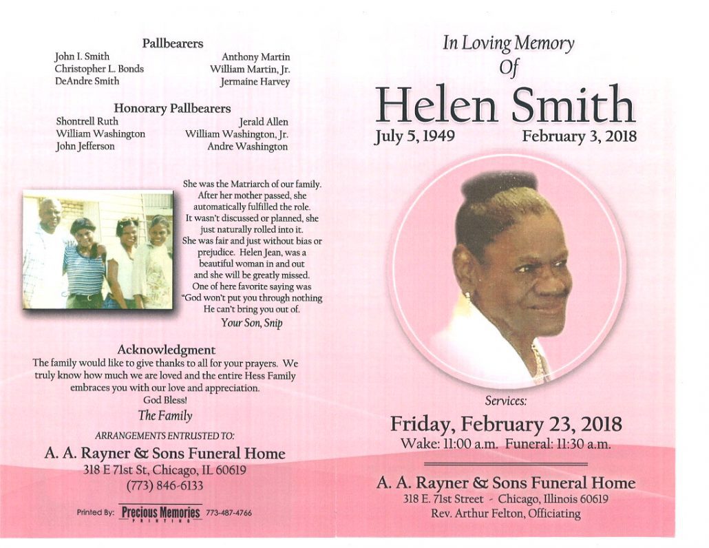 Helen Smith Obituary