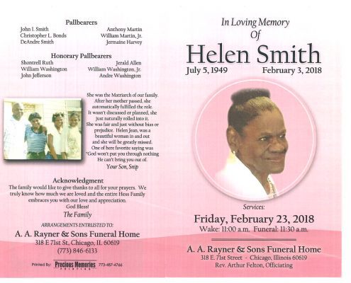 Helen Smith Obituary