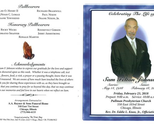 Sam Felton Johnson Obituary