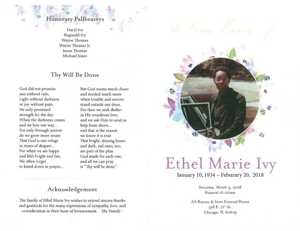 Ethel Marie Ivy Obituary