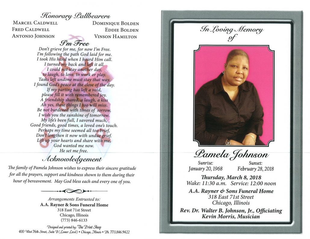 Pamela Johnson Obituary