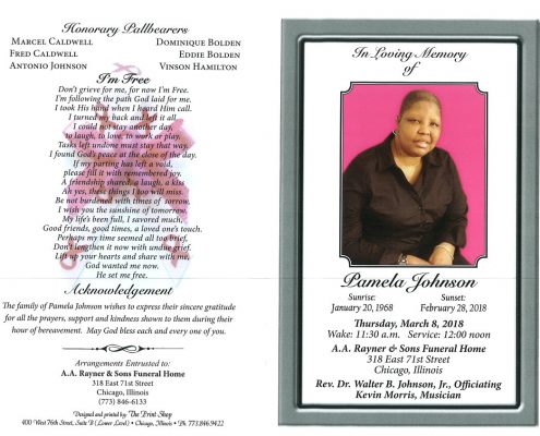 Pamela Johnson Obituary